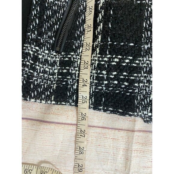 NWT Chico's Women's Tweed And Faux Leather Classic Moto Jacket - 3 (Large) - Picture 8 of 13